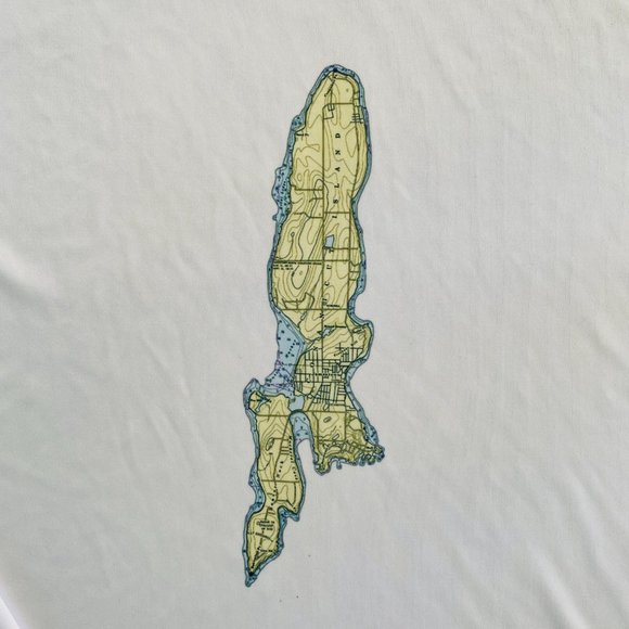 NEW without TAGS long sleeve rash guard w print of Jamestown, RI (size XL) - Picture 2 of 6